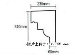 产品分解图型 - 檐口线，型号：SX311-YK-3，规格：230x310mm(3) - 南充三象EPS建材 nanchong.sx311.cc